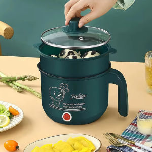 SAIYG Mini Rice Cooker Multi-function 1.8L Non-stick Inner Electric Heating Pot With Steamer