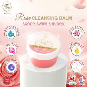 Viva Queen Rose Cleansing Balm (DEEP CLEANSING MAKEUP REMOVER) with Rose Extract Niacinamide & Collagen (50 gr)
