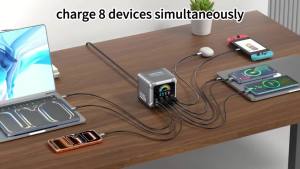 Ubigbuy 420W GaN Charger PPS PD3.1 140W USB Type C Charger Digital Display Fast Charging Station for iPhone 17 Samsung