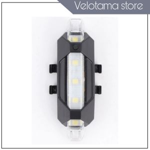 Lampu belakang sepeda led lampu sepeda led kelap kelip bisa di cas isi ulang model persegi panjang