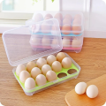 Hộp đựng trứng gà, trứng vịt 15 ô, hộp nhựa trong suốt, khay nhựa để trứng bảo quản gọn gàng, chống va đập. 