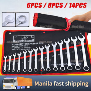 【24 Hours Delivery】18PCS 8-24mm Combination Wrench Spanner Set High Quality Dual Purpose Hand Tools Wrenches