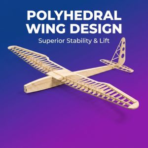 Sunbird 1600mm Balsa Glider Airframe Kit For Experienced Hobbyists DIY Thermal Soaring No Electronics