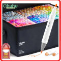 Ohuhu Alcohol Markers BRUSH & CHISEL Tipped Art Marker Set for Artist Adults Coloring Sketching Drawing Alcohol-based Ink - Brush Chisel Dual Tips - Honolulu - Colors w/ 1 Blender and Case. 
