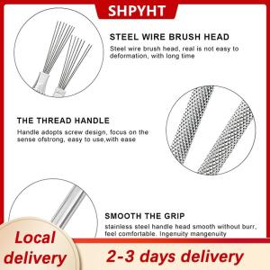 [COD] SHPYHT Local delivery Ship within 24 hours 7 Pin Feather Wire Texture Ceramics Tools Polymer Clay Sculpting Modeling Tool DIY Pottery Brush Pottery Tools Cake Accessories