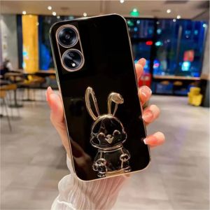 Luxury Softcase for OPPO A38 4G / OPPO A18 Free Rabbit Phone Holder