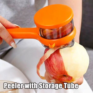 Peeler with Storage Tube Fruit and Vegetable Peeler Kitchen Gadget Peeler Kitchen Cooking Accessories