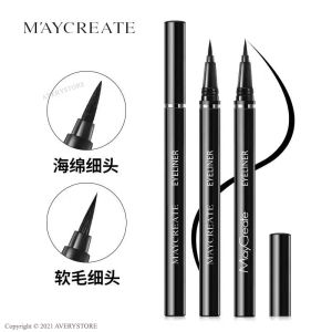 MAYCREATE Liquid Eyeliner 💄 健美创研眼线笔 MAYCREATE Pensel Celak Makeup Tahan Lama Waterproof Quick Drying Long-Lasting