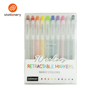 Scribbler Retractable Markers 10 Colors