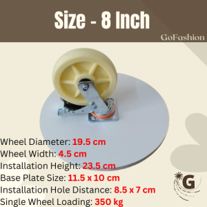 6/8 inch White Nylon Caster Wheels Fixed and Rotate Wheels (With/Without Lock)