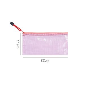 AODDO Dày Túi lưới có khóa Chống thấm nước PVC Túi đựng tài liệu Đa năng Trong suốt Túi đựng bút chì Sinh viên