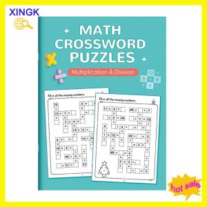 XINGK Toán Ô Chữ Câu Đố Ngoài Trừ Phép Nhân Phân Chia Criss Chéo Trò Chơi Toán Workbook Montessori Cho Trẻ Em lứa tuổi 5-8