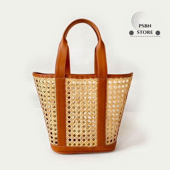 PSBN Amara Top Handle Rattan Bag Tas Jinjing Wanita Tas Rotan
