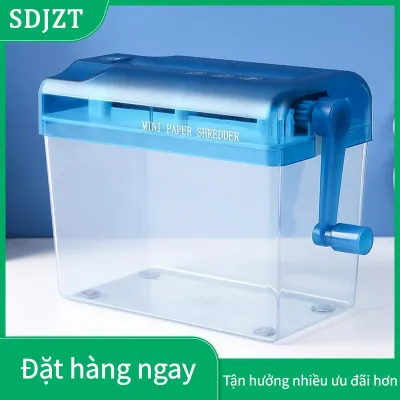 SDJZT YINGRAN Xách tay mini của nhãn hiệu giấy Shredder Hand Crank rõ ràng chất thải bin cho băm nhỏ kinh doanh thẻ nhà văn phòng sử dụng hàng ngày