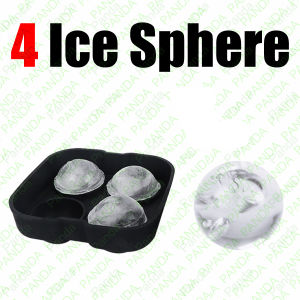 PANDA Cetakan es batu 3 Bentuk Silikon Tebal Pencetak es batu Cetakan coklat Cetakan puding Pembuat es batu FOOD GRADE Silicone Ice Cube Tray 3 Styles Cube/Sphere/Diamond Ice Ball Maker for Whiskey Wine Cocktails Beverages Thicken Silicone BPA Free