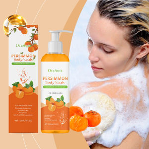 new OCEAURA Persimmon Deodorizing Shower Gel Odor Remover Sweat Stains Body Cleaning Lasting Fragrance Smoothing Nourish Body Wash Free Shipping