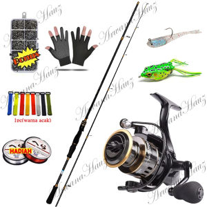 (beli 1 dapat 6) Joran Pancing Portabel Lempar Berputar 2 Bagian 1.8M 2.1M / pancing 1 set lengkap kuat / joran pancing 1 set murah / pancing casting full set / joran pancing kuat 50kg / joran murah cuci gudang