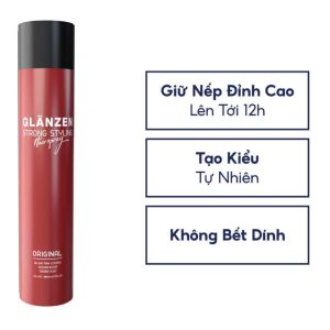 Gôm Xịt Giữ Nếp Tóc Glanzen – Giữ Nếp Tạo Kiểu Tóc Đỉnh Cao Thách Thức Nón Bảo Hiểm