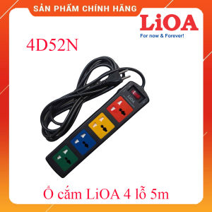 Ổ cắm điện LiOA 4 lỗ 5m 4D52N 4 ổ 3 chấu đa năng kéo dài chính hãng
