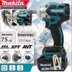 MAKITAN Brushless Impact Wrench 198V Cordless Heavy Duty Japan Original 2 Li-ion Batteries Impact Wrench Set Power Tools