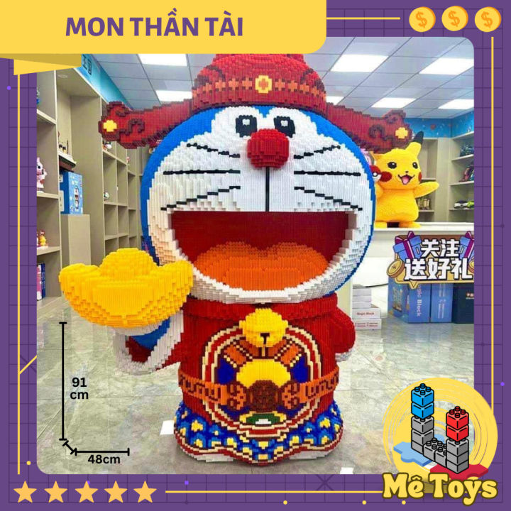 Tặng Búa] Đồ Chơi Lắp Ghép Mô Hình Doraemon Thần Tài 40cm-68cm ...