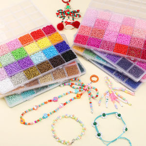 5200pcs Rice Beads Set Box 3mm Beads Material Package Handcrafted DIY Bracelet Necklace and Accessory Combination Set