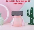 Bình đựng nước có ống hút bật tự động khi mở nắp bình nước chia vạch báo giờ uống nước loại lớn 2 lít và 1,2 lít. 