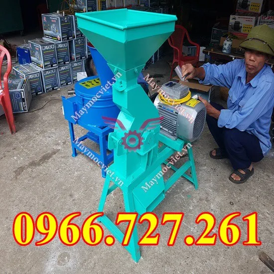 Máy nghiền cám, bột thảo dược 18 búa đập NVM18