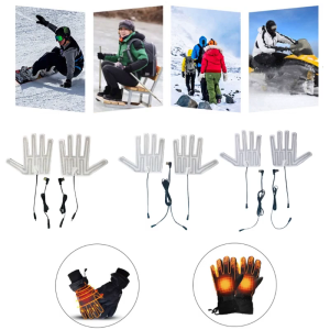 USB Heated Gloves Pad Hand Warmer Film Pads Five Finger Style Hand Heating Pads for Winter Outings Warmth