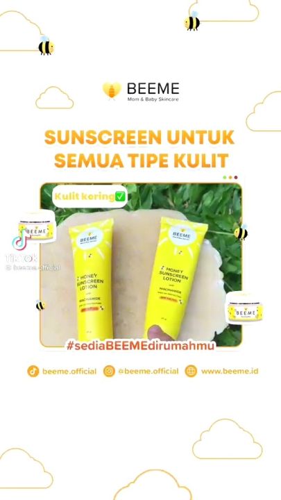 Beeme Honey Sunscreen lotion with Niacinamide SPF 50+++/Sunscreen ibu dan bayi