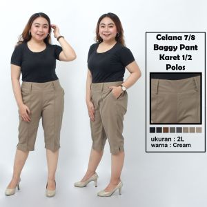 Celana Pendek Jumbo Karet Setengah Polos: Model Big Size & Karet Melar Nyaman