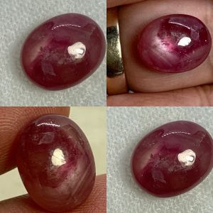 R143 พลอยทับทิม อาฟริกา เผาใหม่ จํานวน 1เม็ด นน 8.55 กะรัต ขนาด 12.8x10.3x6.4 มิลลิเมตร