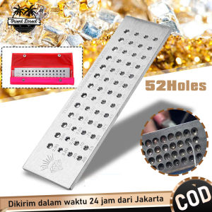 52 Lubang Wire Drawplate 0.26-4.10mm Plat Gambar Kawat Baja Tungsten Carbide Untuk Membuat Perhiasan