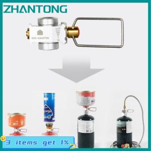 ZHANTONG ตัวประหยัดก๊าซสำหรับตั้งแคมป์รวมถึงตัวแปลงแก๊สชิฟเตอร์แบบแบนอะแดปเตอร์แปลงถัง