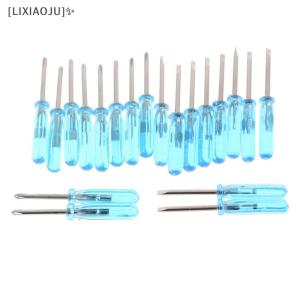 [LIXIAOJU] 10pcs Plastic Handle Stubby Mini Pocket Cross Flathead Screwdriver Tool