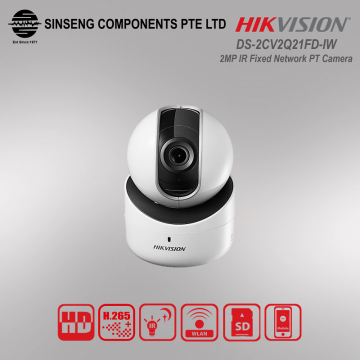 Hikvision Q1 DS-2CV2Q21FD-IW Full-HD 1080P 2MP Mini WiFi PTZ Built-In 2 ...