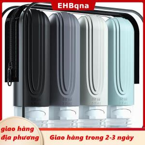 [COD] EHBqna 3PF Ship within 24 hours 90 ml set Silicone Du Lịch Mỹ phẩm chai rỗng bóp container leakproof bơm lại chai cho dầu gội điều hòa Lotion