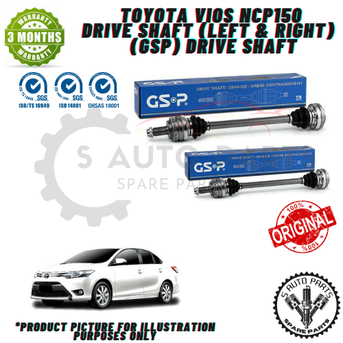 TOYOTA VIOS NCP150 DRIVE SHAFT (LEFT & RIGHT) DRIVE SHAFT BRAND 100