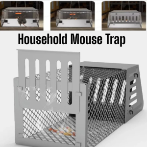 Household Mouse Trap Smart Self-Locking Mousetrap Safe Firm Iron Net Reusable Rat Cage Trap
