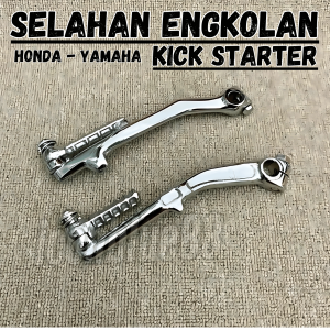 iconblue88 Selahan Engkolan Kick Starter Model Beat Karbu Old Lama Warna Chrome Untuk Honda/Yamaha