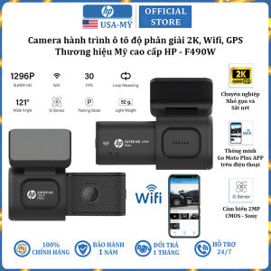 Camera hành trình ô tô thương hiệu Mỹ cao cấp HP F490W độ phân giải 2K Wifi - Hàng chính hãng bảo hành 12 tháng