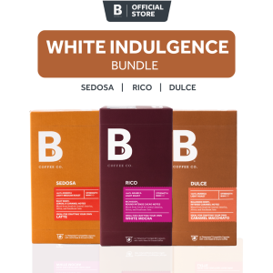 [Bundle Pack] B Coffee Co. White Indulgence Bundle Pack - 3 Assorted Nespresso Compatible Coffee Capsules 10 Pods per Pack - Sedosa (Latte) Rico (White Chocolate Mocha) Dulce (Caramel Macchiato)