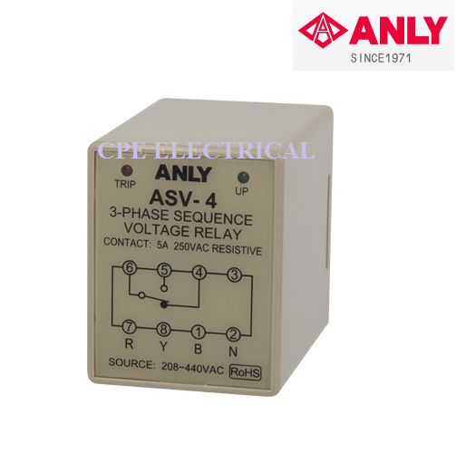 ANLY ASV4 3 PHASE SEQUENCE VOLTAGE RELAY (TAIWAN) Lazada
