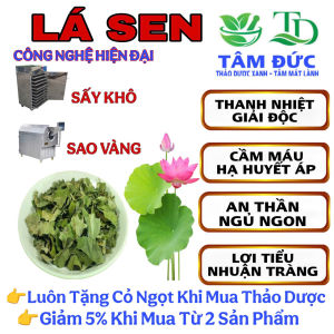 Lá sen sấy khô [1kg ]  TẶNG [100g] cỏ ngọt - duy trì vóc dáng  ổn định huyết áp  an thần