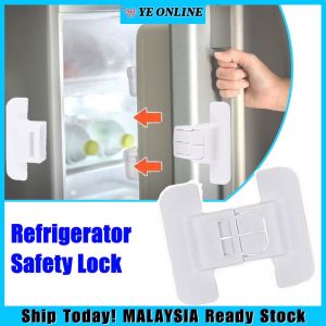 Drawer Safety Lock Anti Pinch Hand Fridge Safety Buckle Punch Free Baby Anti Unlocking Self-adhesive Safety Lock Cabinet Safety Lock