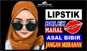 Stiker kaca mobil  Lipstik boleh mahal kata kata kaca dan bodi mobil truk truck avanza xenia granmax carry pick up