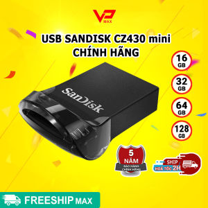 USB 64GB 128GB Sandisk Ultra Fit CZ430 chuẩn 3.1 mini siêu nhỏ siêu tốc độ - VPMAX - USB Sandisk USB mini usb chính hãng usb 16gb usb 32gb usb 64gb usb 128gb