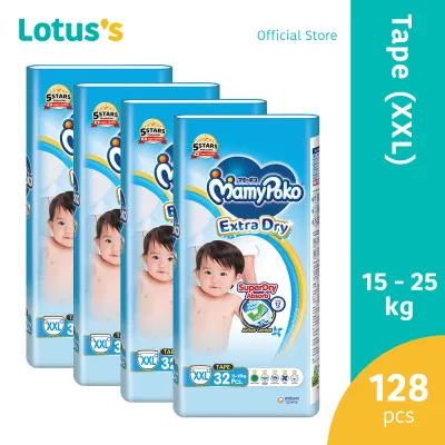 MamyPoko Extra Dry Tape XXL (32 Pcs x 4 Packs)(1 Carton)