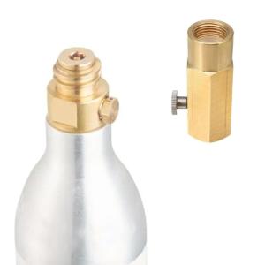 Brass CO2 phí Adapter với kết nối an toàn & mở rộng đạt dài CO2 xi lanh Adapter chốt đồng cho mềm Maker