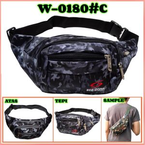 Seazonn  Waist Bag - Army Style BEG PINGGANG LELAKI WARNA ASKAR YG TRENDY READY STOCK